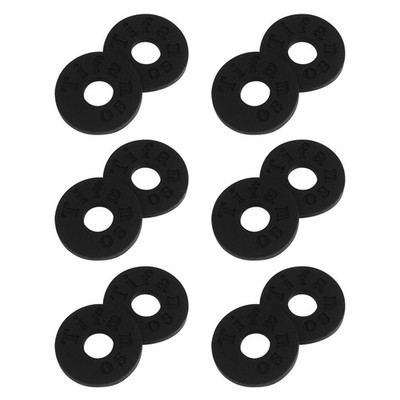 tifanso 6 Pairs Guitar Strap Locks, Premium Medium, Black Blocks 