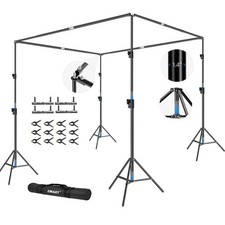 EMART Heavy Duty Backdrop Stand 10x10X10FT Square Back Drop Stand for Party ...