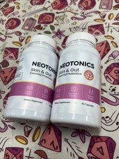 2 Neotonics Skin and Gut Probiotics Neo Tonics Supplement 60 Capsules exp 12/25