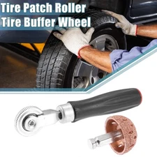 Tire Patch Roller Tire Buffer Wheel Handle Repair Tools Kit Fit for Car 55mm