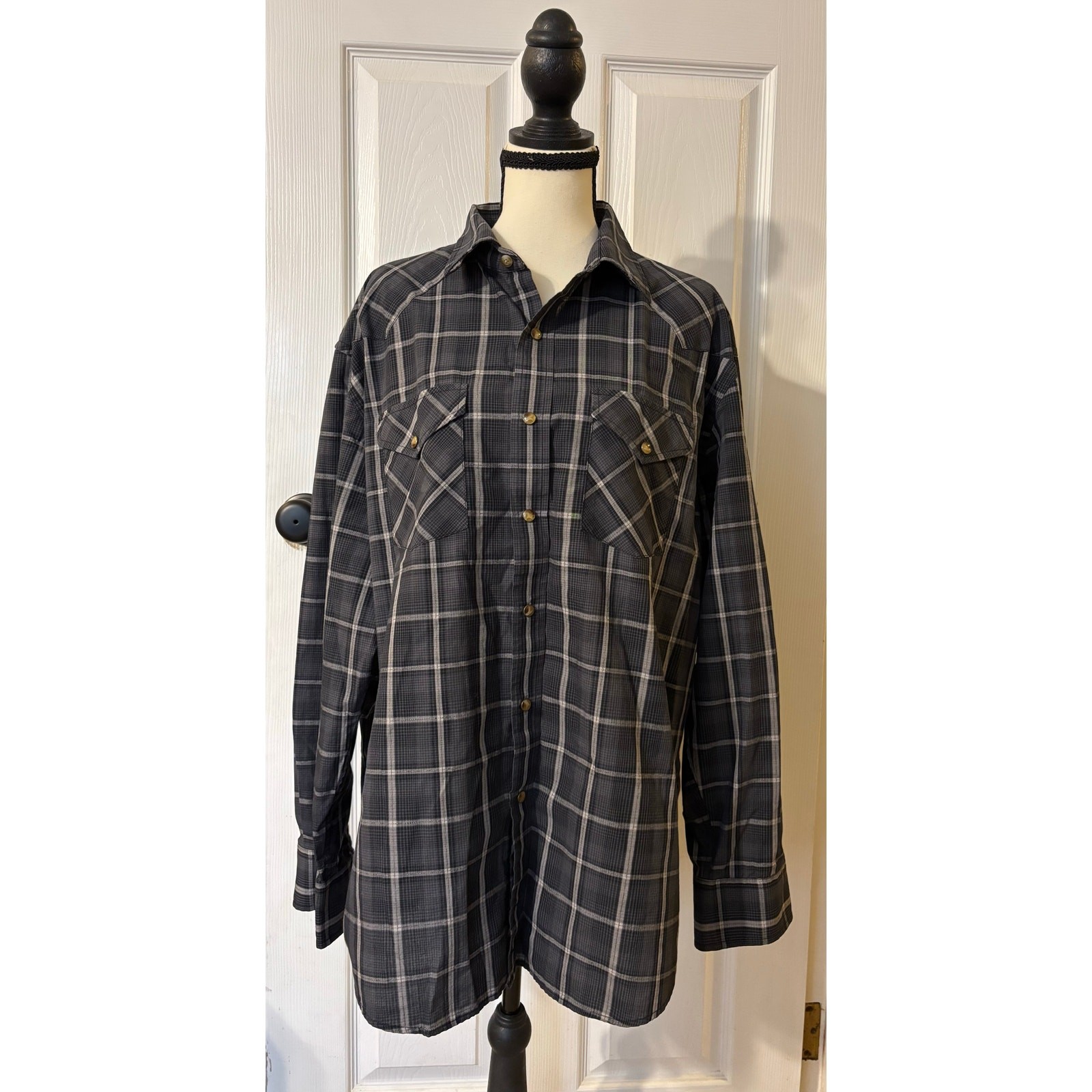 Pendleton Frontier Plaid Western Style Button Dow… - image 1