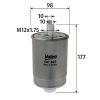 Kraftstofffilter Valeo 587623 Filtereinsatz FüR Renault Laguna 3 KT0 BT0 DT0 4