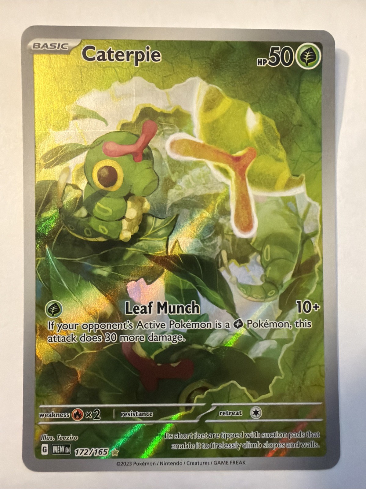 Pokémon TCG Caterpie 172/165 Illustration Rare Scarlet & Violet 151
