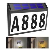 Solar House Numbers Light, T-SUNUS Lighted House Numbers Sign Plaque Address ...