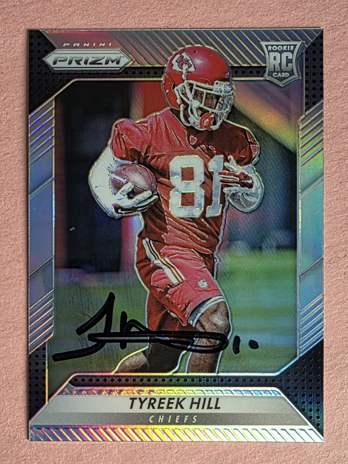 TYREEK HILL 2016 Panini Silver Prizm #296 [RC] Auto - No Authentication.