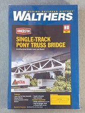 Walthers HO Single Track Pony Truss Bridge Laser-Cut Kit 933-4030 - Sealed TS