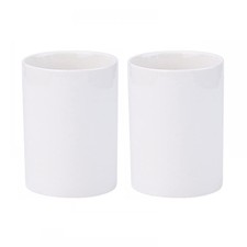 2 Pcs Bathroom Cups Ceramics Toothbrush Holder Tumbler Cup 9 Oz