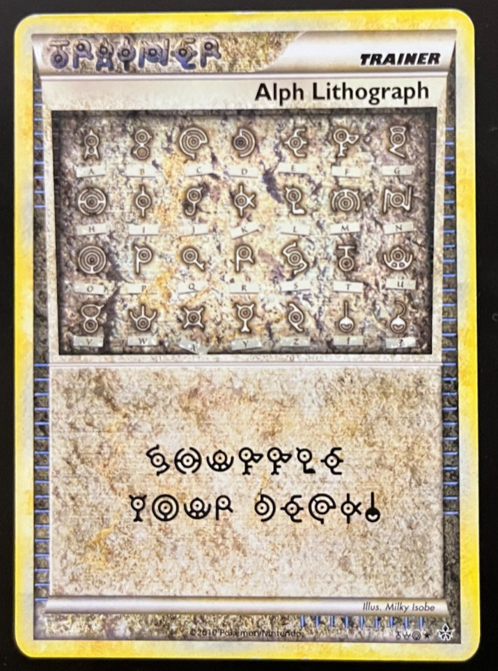 Pokemon Alph Lithograph TWO Secret Rare HGSS Unleashed