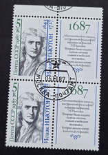 Russia URSS 1987 Isaac Newton, fisica, matematica, astronomia, scienze, coppia CTO