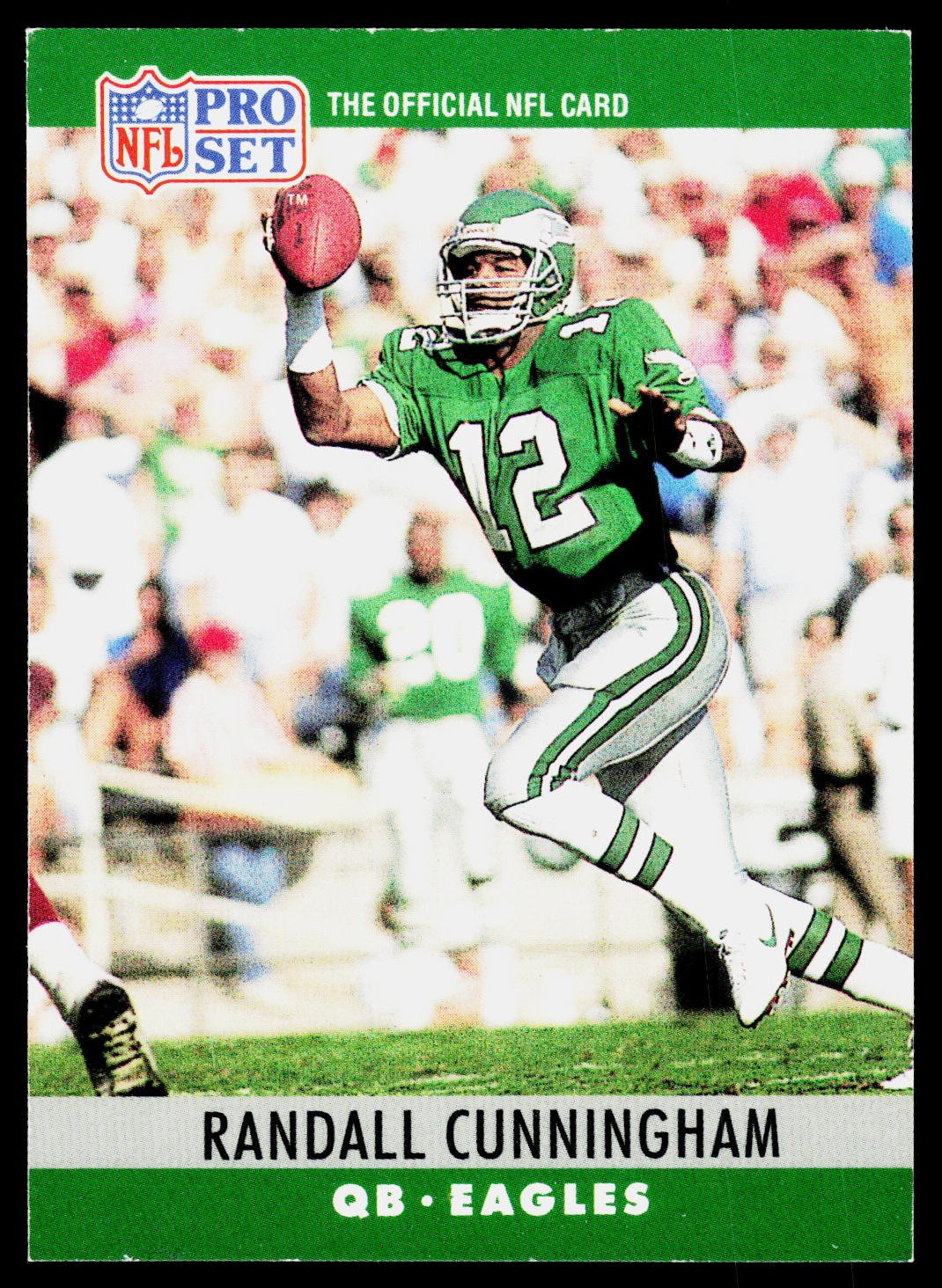 Randall Cunningham #247 Football Cards 1990 Pro Set FACT Cincinnati trading card — raw and PSA graded price guide