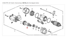HONDA ACURA GENUINE OEM NSX Clutch, Overrunning Starter Motor ☆ 31204-PR7-J01 ☆