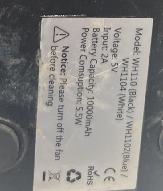 Ventilador de clip portátil Opolar cargador USB no incluido funciona negro Foto 3 de 4