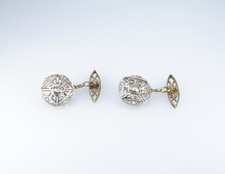 Manschettenknöpfe - Lane Crawford - Gelb- und Weißgold - 1,6 tcw Diamanten