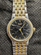 Citizen Women s Watch 3220-S18264 Two Tone Black Dial 6.4" Japan NewBtry Works