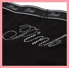 New Victoria  s Secret PINK Cotton Boyshort Panty Limited Edition Shine Logo S