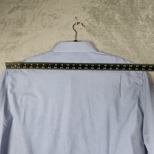 Awearness Kenneth Cole Men Awear-Tech Shirt L/S Blue Striped Size 18 X 34/35 - Picture 11 of 13