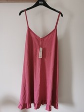 M&S Cotton Modal Chemise Nightdress, Size S Or XL, Raspberry, Cool Comfort