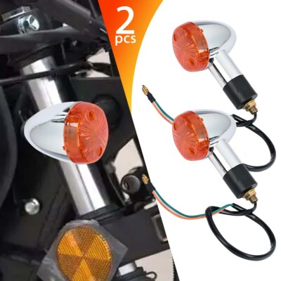 2PCS Motorcycle Turn Signals Blinker Lights for Harley for Kawasaki Vulcan