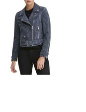 $450 Nwt Marc New York Suede Moto Jacket Women Medium Pau2621