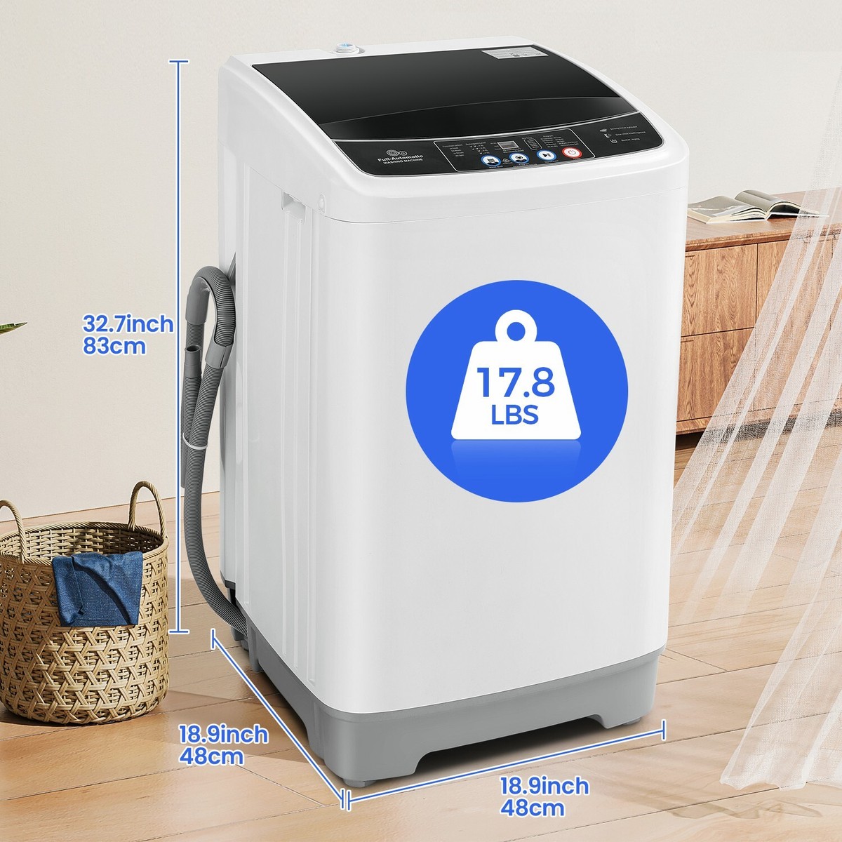 Full Automatic Washing Machine Capacity Compact Laundry