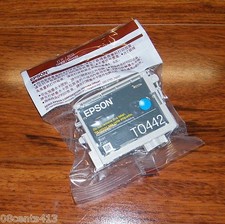 Genuine Epson Cyan Ink Cartridge for Stylus T0442  400 Page Yield  Sealed 