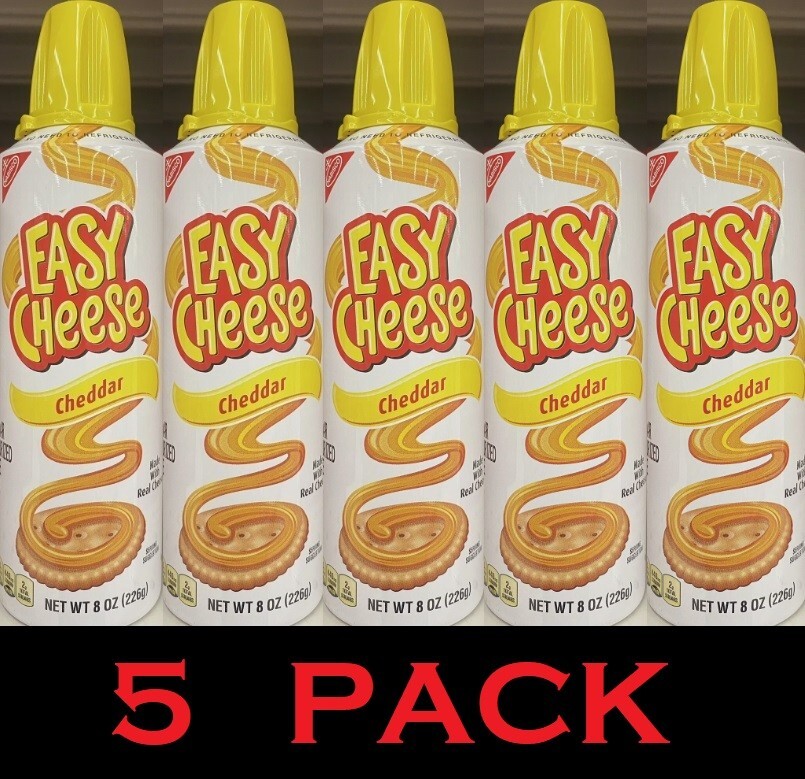 NABISCO Easy Cheese CHEDDAR Flavor Pasteurized Cheese Squeeze Can