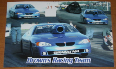 2012 William Brown III Pontiac Grand Am Extreme Pro Stock ADRL postcard