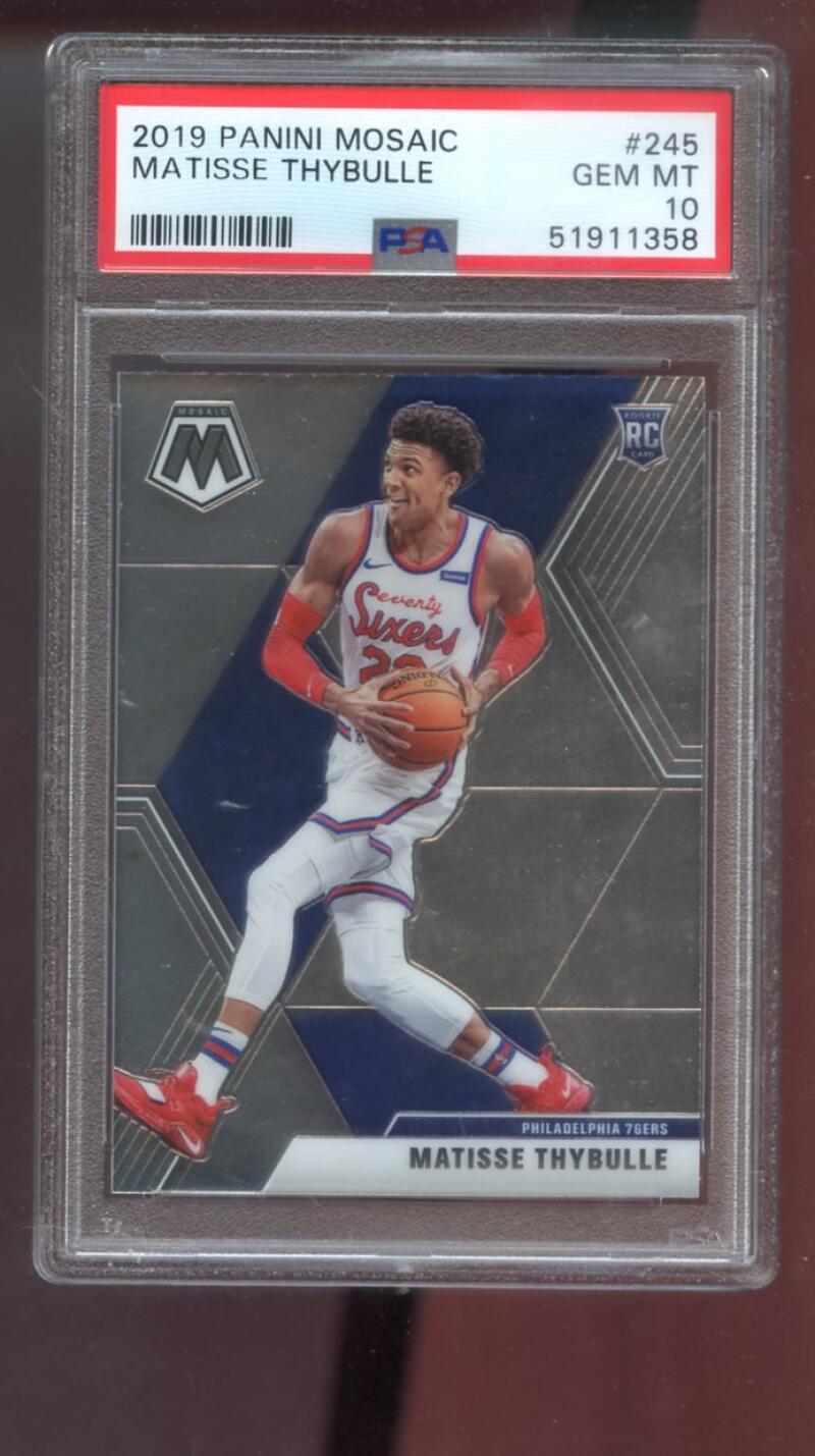 2019-00 Panini Mosaic #245 Matisse Thybulle ROOKIE RC PSA 10 Graded Card NBA 19