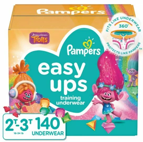 The NEW Pampers Pants are so easy to use. Changing time just got a whole  lot easier, all you have to do is tear it off on both sides for  mess-free