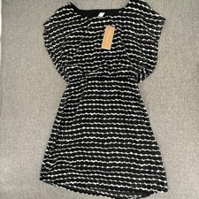 Francesca's Dress Black White Small Mesh Lined Brand New Work Business Cocktail