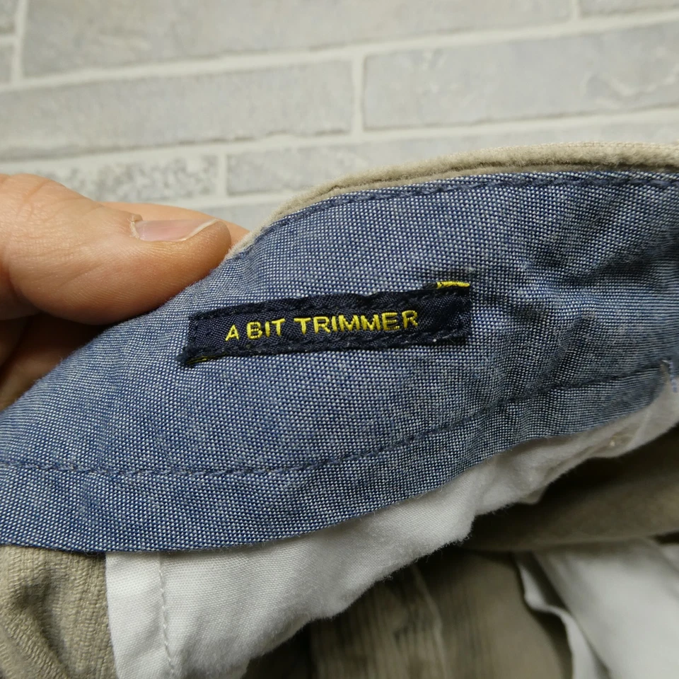 Pantalones Nautica Para Hombre 36x32 The Dansforth Pana Beige Pierna Recta Preppy Foto 4 de 4