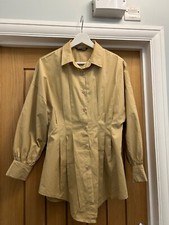 SHEIN LADIES SHORT SHIRT DRESS CAMEL SIZE S SEE PHOTOS DEFECT