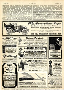 Opel Darracq Motor Wagen E G Maus Solingen Gartenmesser Hamburg