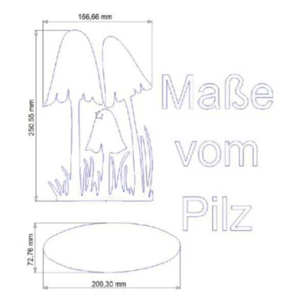 Deko Pilz Rost Herbstdeko Gartendeko Herbst Wohndeko Pilze Dekoration Metall - Bild 3 von 4
