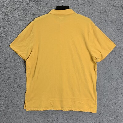 Old Navy Polo Shirt Mens XLarge Solid Yellow Short Sleeve
