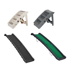 Multiple Sizes Pet Dog Stairs Ramp Climb Ladder Portable Light Weight Car Home