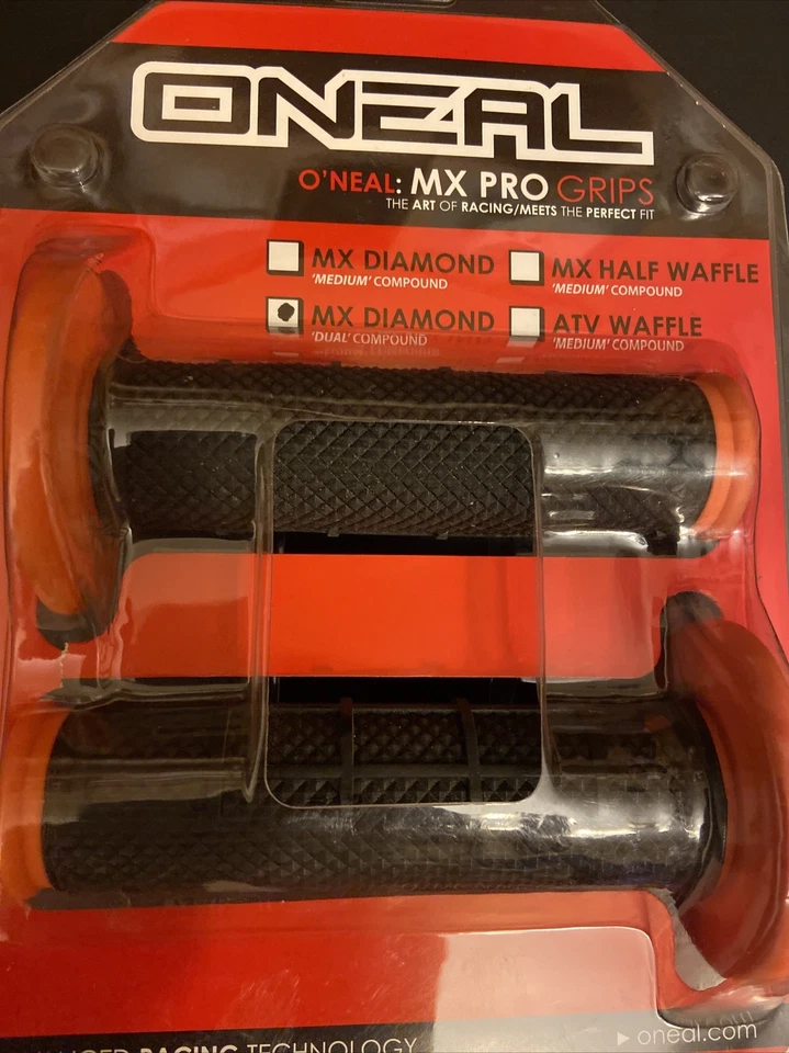 O’Neil MX PRO Grips  MX Grips Orange Black Dual Compound MC Diamond Pattern - Image 2 of 4