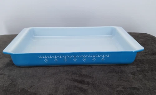 Vintage Pyrex Snowflake Garland 933 Baking Dish Lasagna Pan