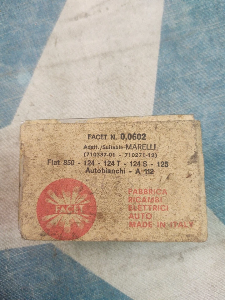 Facet  Ignition Distributor Condensor  0.0602 Fiat 850-124T-124S-125 Autobianchi - Image 2 of 2