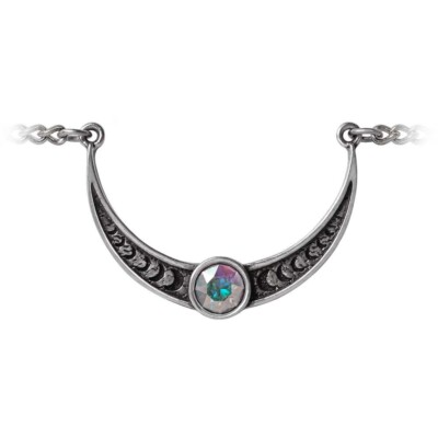 Alchemy Gothic Priestess of Ishtar Chain Bracelet Crescent Moon Crystal Witchy
