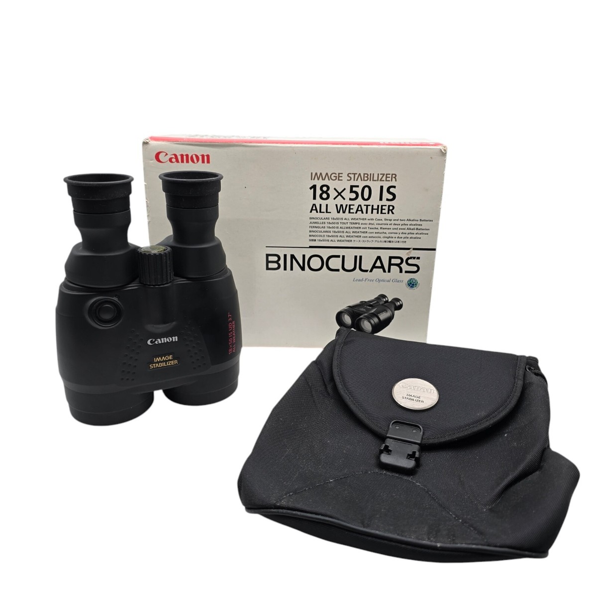 Canon 18x50 IS All Weather Image Stabilized Binoculars With Box 