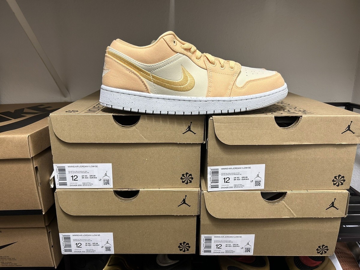 Size 12 - Jordan 1 Low SE Celestial Gold W | eBay