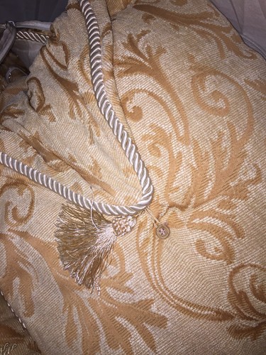 13pc chenille TWIN comforter set twing beige -- full bedding set and curtains - Picture 4 of 4