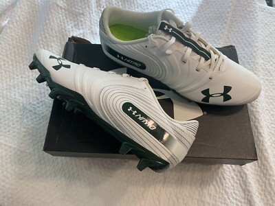 Under Armour Men's S 12 UA Team Nitro Low MC Football Cleats White 3021067 NEW