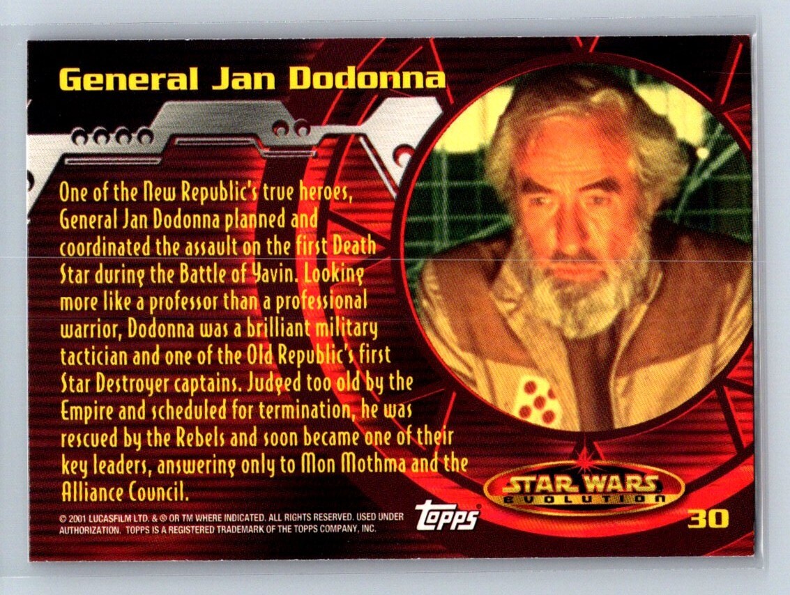General Jan Dodonna - 2001 Topps Star Wars: Evolution #30 | eBay