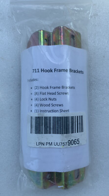 2Pcs 711 Bolt on to Hook on Bed Frame Conversion Brackets with Hardware Brackets
