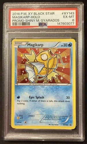 2016 Pokemon XY Black Star Promo Shiny Mega Gyarados #XY143 Magikarp Holo PSA 6