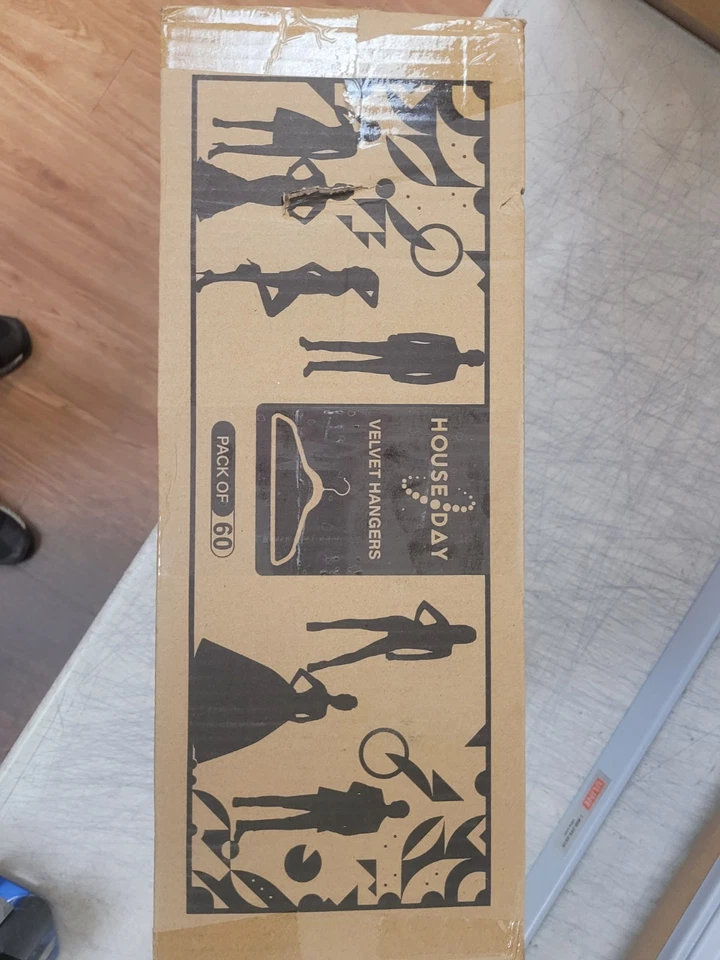 Paquete de 60 perchas de terciopelo negras - perchas de terciopelo de alta resistencia - fieltro antideslizante Foto 4 de 4