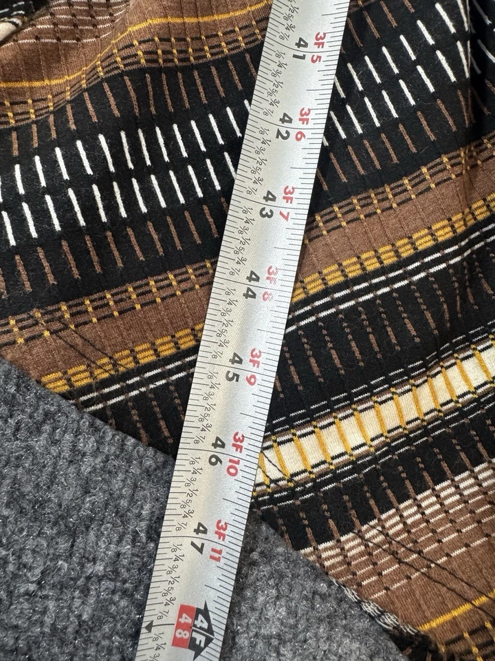 Anthropologie Maeve Dress Women's Large Brown Black Striped Wrap Maxi Dress - Image 3 of 4