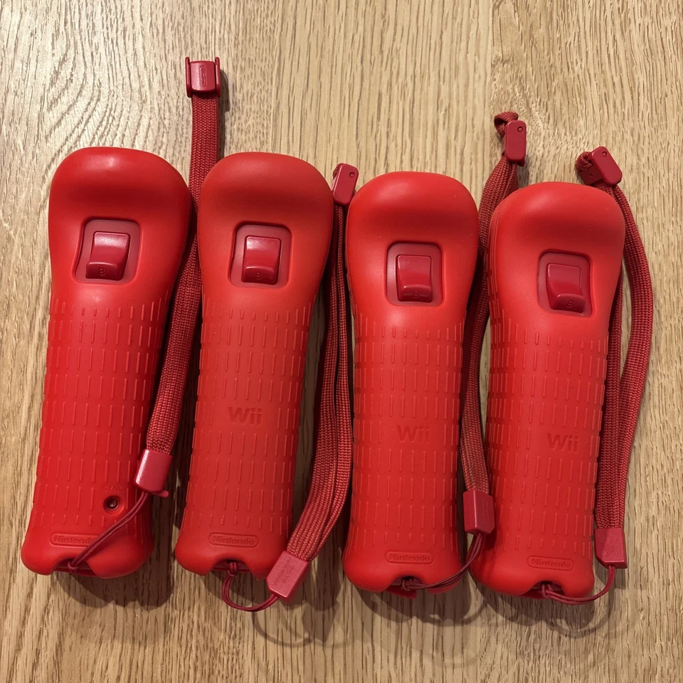 Nintendo Wii Motion Plus Lot Of 4 SET Red Inside Controller Tested Japan - Image 3 of 4